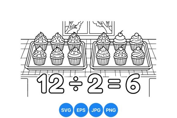 Cupcake Division Coloring Page