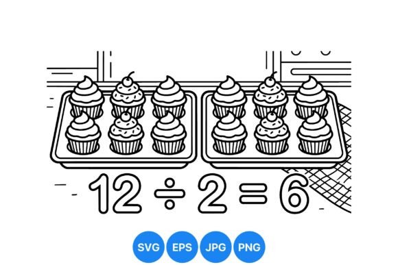 Cupcake Math Coloring Pages: Graphics & Illustrations for Engaging Content