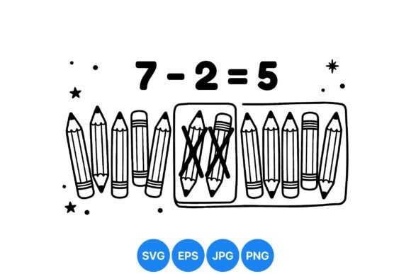 Educational Math Coloring SVG: Graphics & Illustrations for Learning Brands