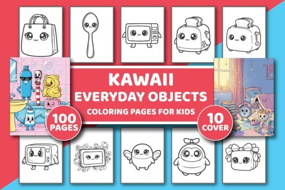 Everyday Objects Coloring Book for Kids: Graphics & Coloring Pages Amp