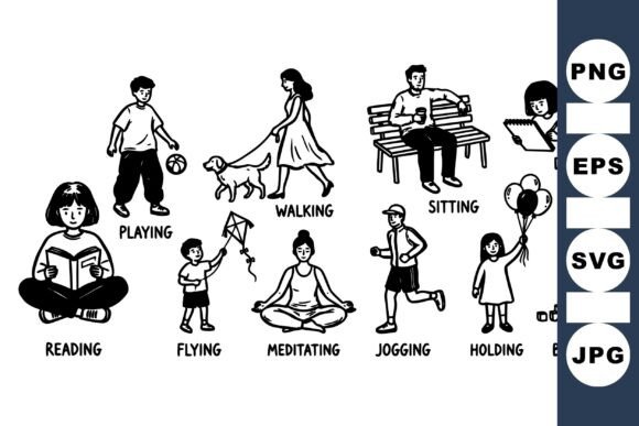 Hand Drawn Kids Activity Set: Graphics & Crafts Asset Review